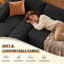 Modular Block L-Shaped Sectional Sofa, Convertible Cloud Floor Couch, High Resilience Foam-1074569654