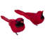 Cardinal Birds Clip-On Christmas Ornaments - 6" - Red - Set Of 2