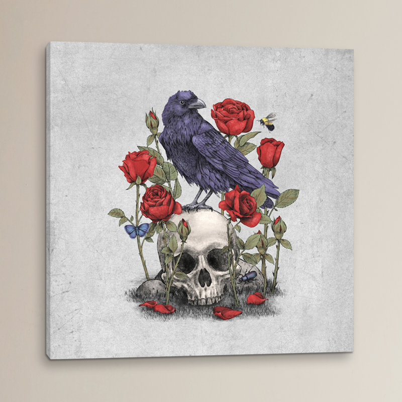 « memento mori », reproduction d’art sur toile tendue, H 12 po x l 12 po x P 0,75 po