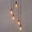 Lustre doré à 5 lumières, hauteur réglable, en verre bullé, pour intérieur sec-523948318-523948316