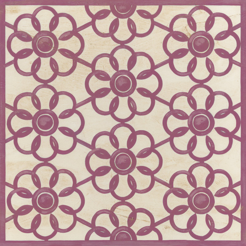 Floral Trellis IV by June Erica Vess - Wrapped Canvas Print, 30cm H x 30cm W
