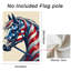 Drapeau patriotique à motif d'étoile à rayures à double face, 4 juillet 12 po x 18 po