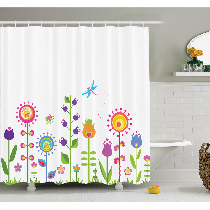 Ensemble de rideau de douche jolie art floral Gretna, H 70 po x l 69 po