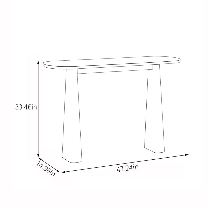 Console moderne et simple en bois massif