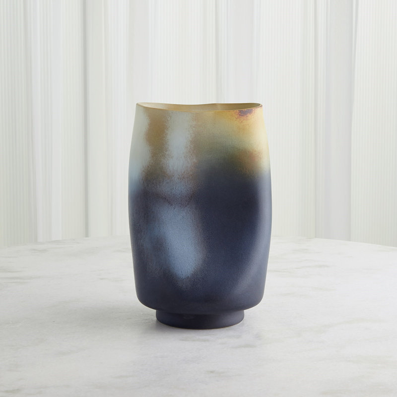 Handmade Porcelain China Table Vase, 16.25" H x 9.75" W x 8.5" D
