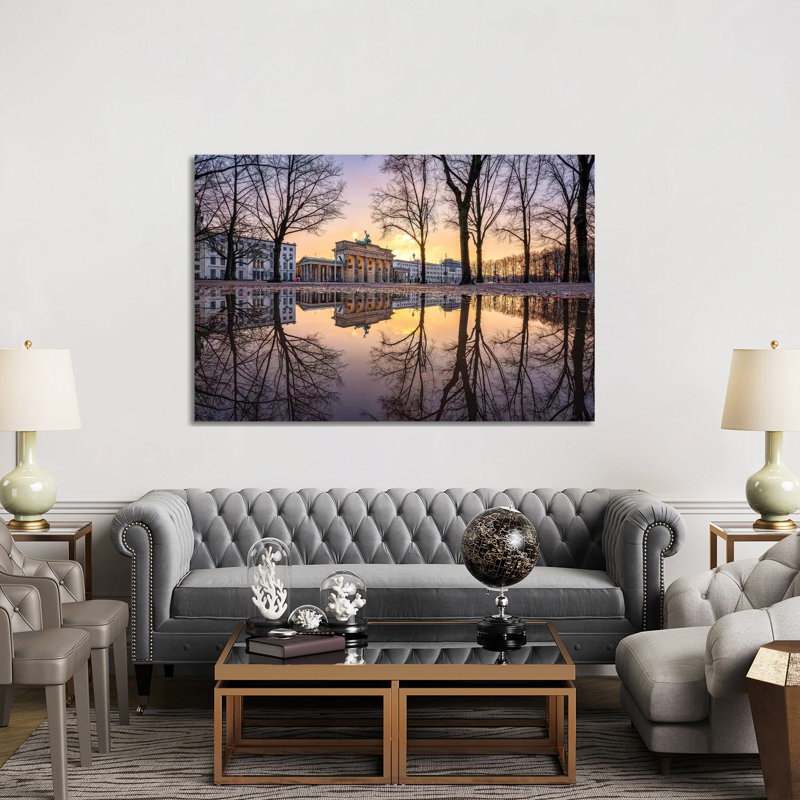 Brandenburg Gate In Winter 1 Piece Wrapped Canvas Wall Art, 152.5 cm H x 101.5 cm W