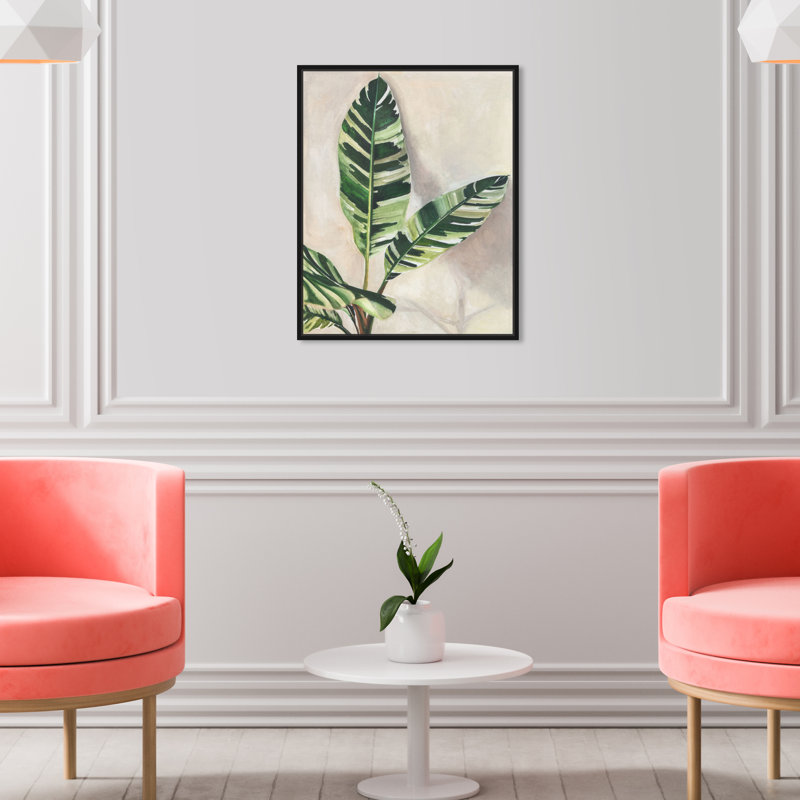 Jolies plantes I - Impression sur toile, Toile avec cadre flottant noir, H 21 po x l 17 po x P 1,8 po