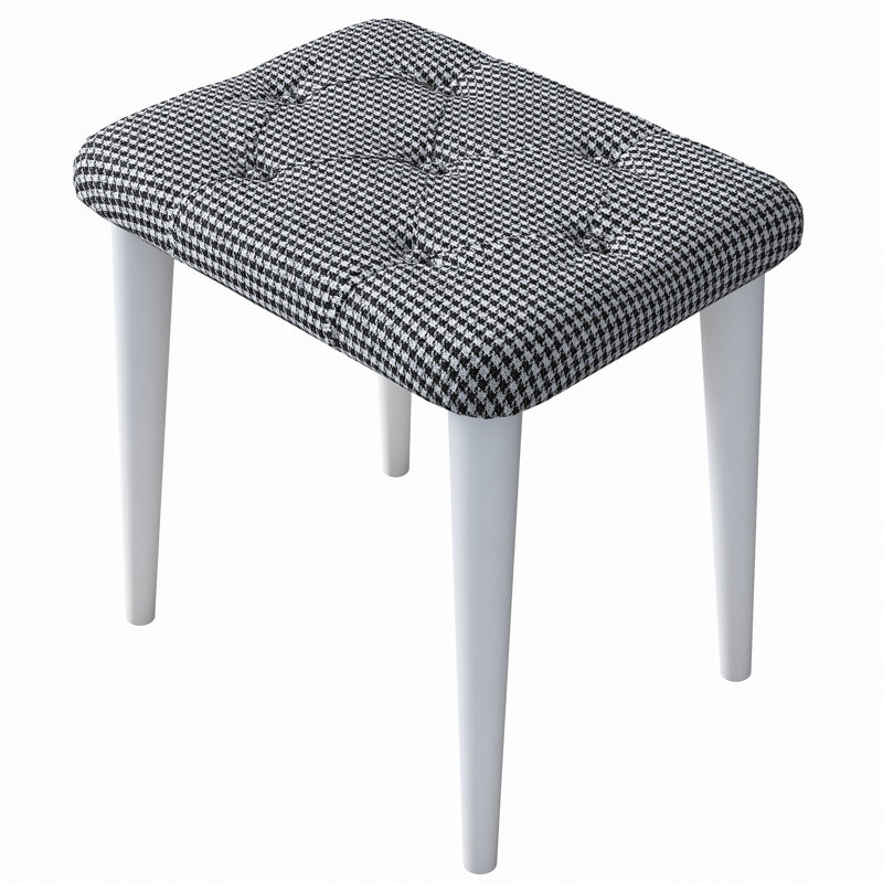 Ansara 45cm Wide Tufted Pouf Ottoman