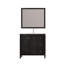 35.5" Bathroom Vanity, Black, Resin Basin, 3 Drawers, Soft Closing Slides, Splash, Plywood Material, Quick Setup Water- Surface, Easy