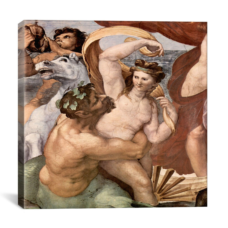 "The Triumph of Galatea" by Raphael Painting Print on Canvas, 18" H x 18" W x 0.75" D