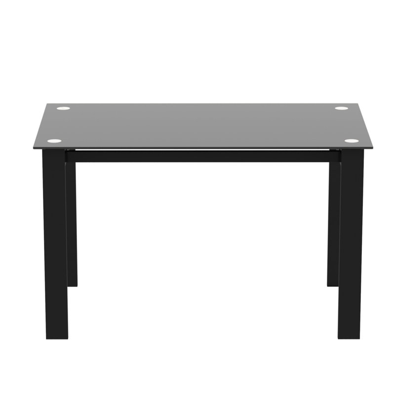 Modern Climbing Table - Black Tempered Glass, Rectangular, Challenging, 170 Lbs Capacity Glass Nightstand For Bedroom Use,