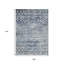 Tapis intérieur / extérieur lavable 9 pi x 12 pi bleu et argent Argyle