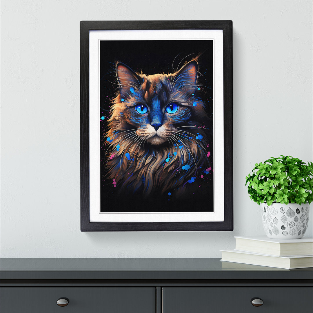 Ragdoll Cat Informel - Single Picture Frame Print on Wood