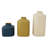 3-Piece Enameled Metal Square Vases