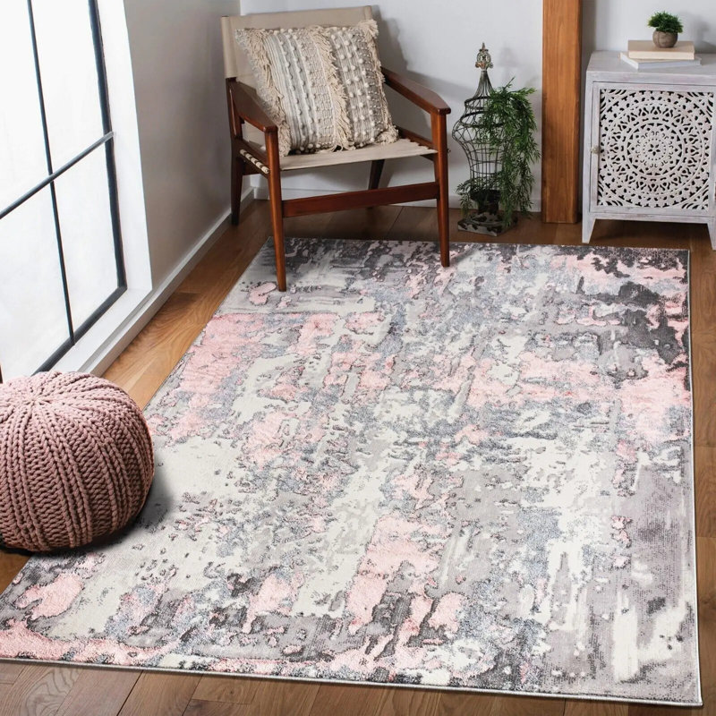 Abstract Area Rug, Rectangle 5' x 9'2"