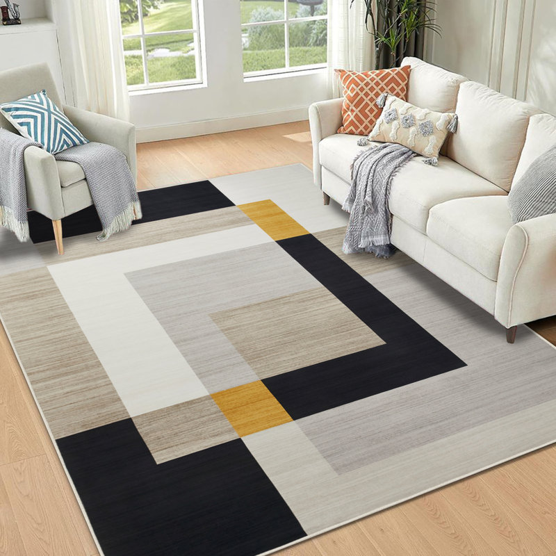Modern Printed Area Rugs Versatile Plush Design, Rectangle 60 x 110 cm