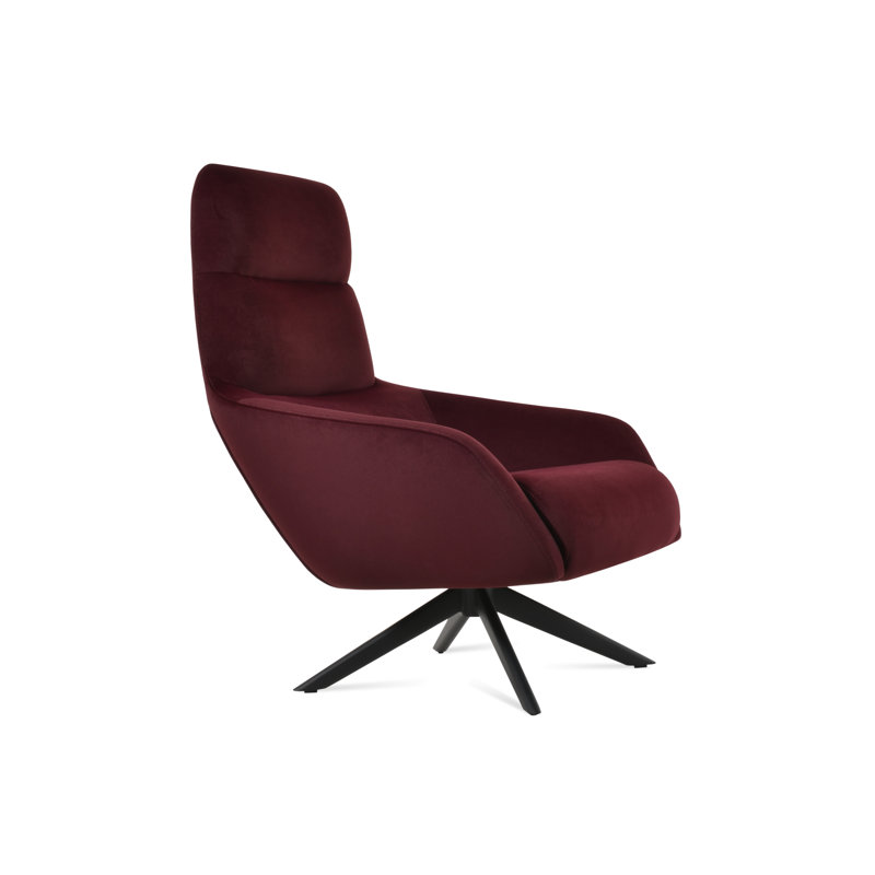 Fauteuil Barcelona en velours cerise Barcelona