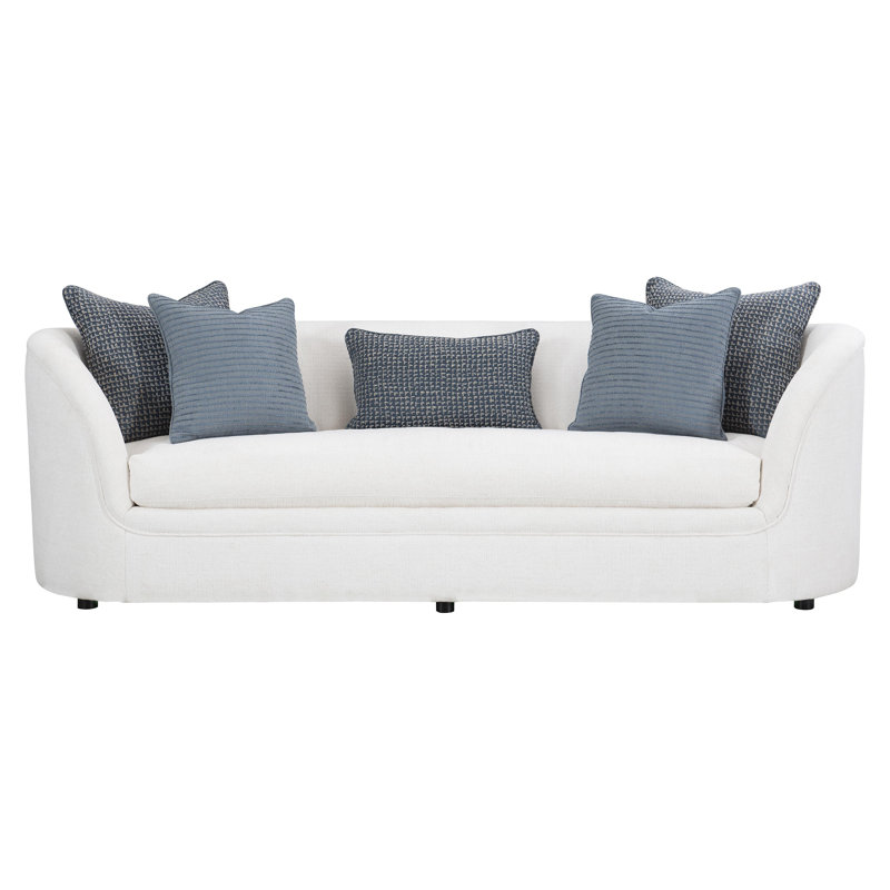 Amara Upholstered 98'' Sofa, Cream Chenille 1345-002