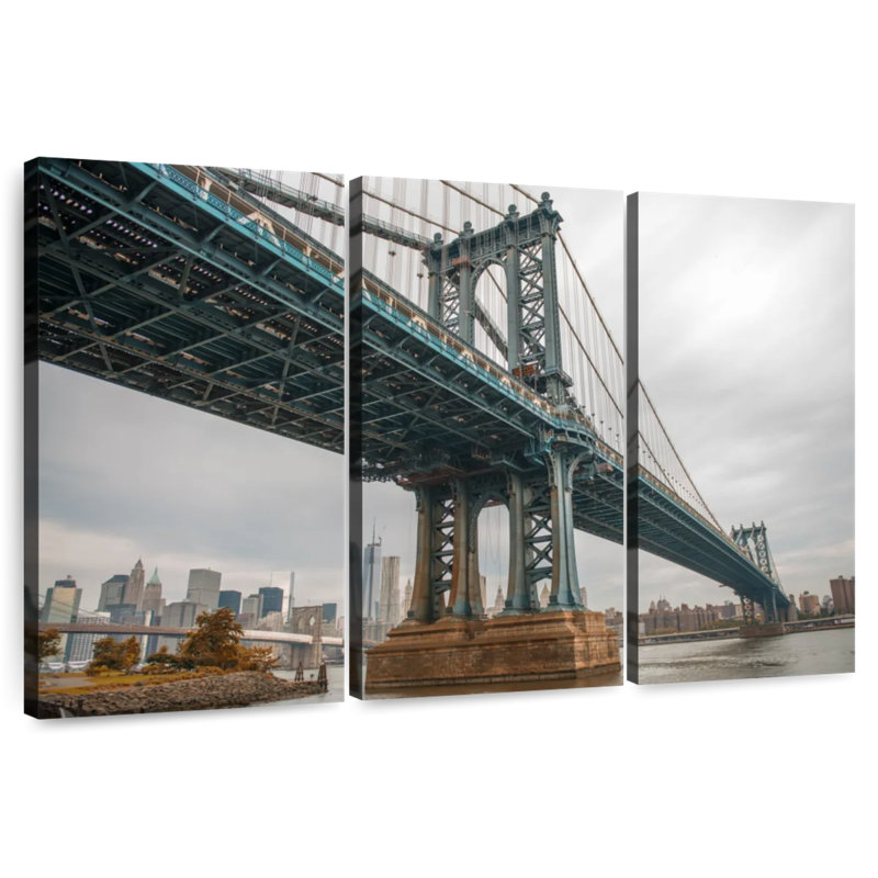 Lilie couvert Manhattan Bridge NY, H 24 po x l 38 po