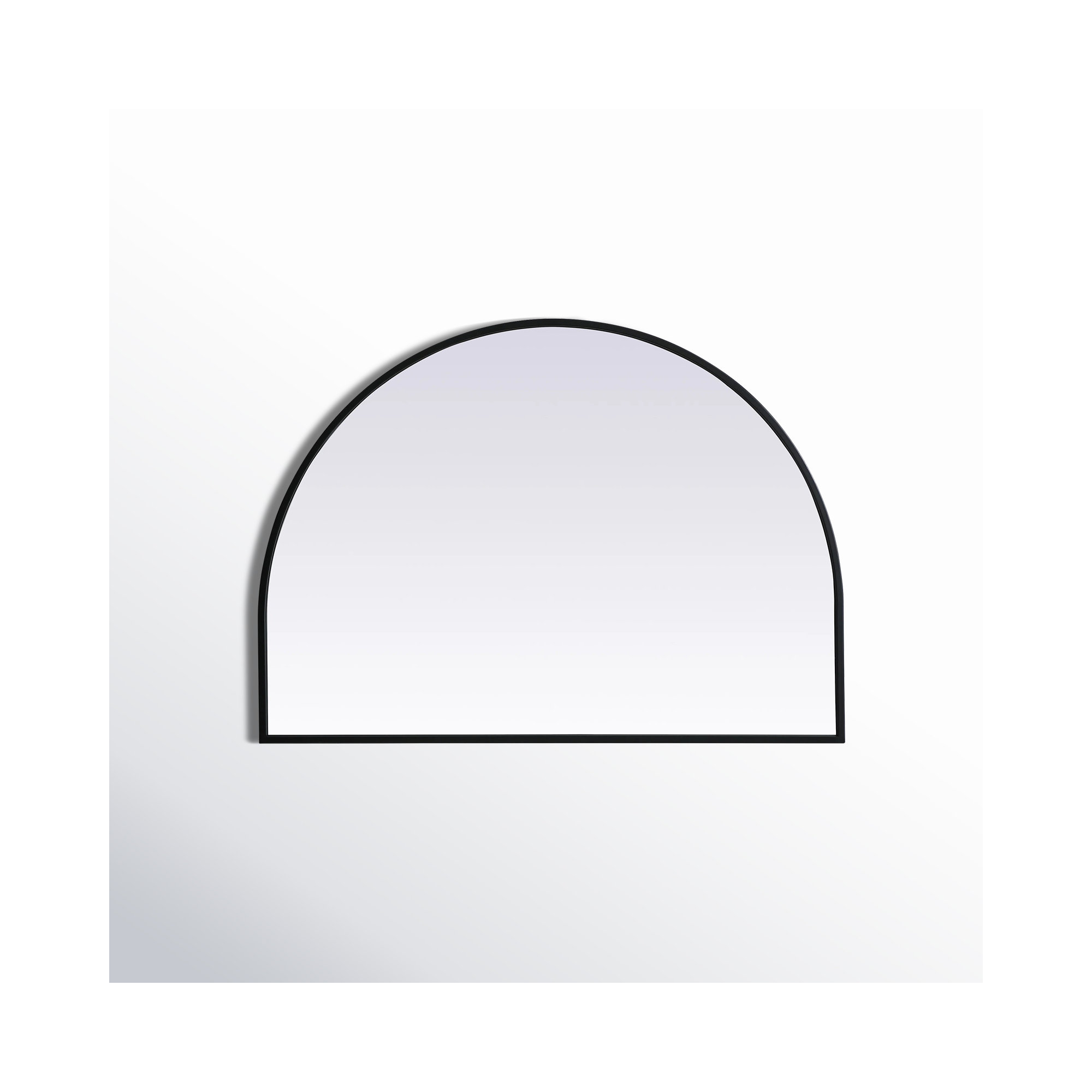 Sabine Metal Arch Wall Mirror, 24" x 33", Black