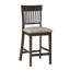 Mobilier de salle à manger à hauteur de comptoir et ensemble de 2 chaises verticales à dossier en lattes