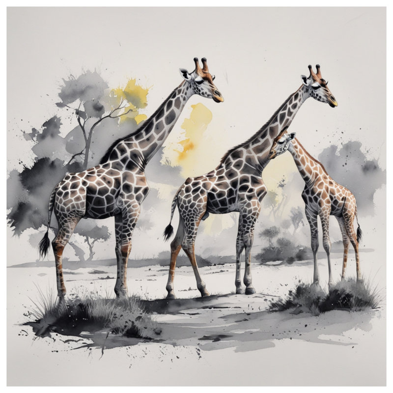 Rideaux de fenêtre Girafe, 50 po x 80 po - 1 panneau, Transparent