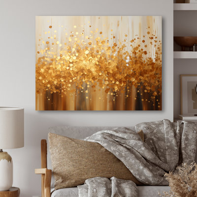 Golden Radiance II - impression de paysage abstrait sur métal