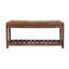 Aurianne Genuine Leather Upholstered Storage Bench
