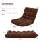 Chaise de plancher pliante avec dossier-1380415350