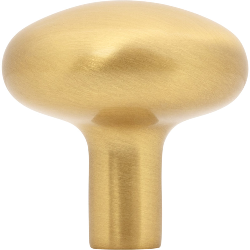 Loxley Mushroom Knob, Brushed Gold