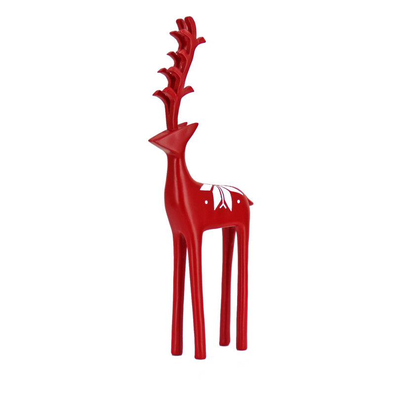 Décoration suisse chic et cerf, Rouge