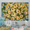 «Camomille White Wildflowers Blue II», reproduction sur toile flottante
