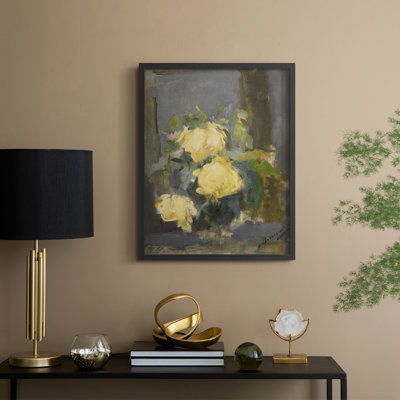 Impression florale vintage avec encadrement CCXLV - bois massif