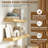 Wood Floating Shelves For Wall 36" Natural Solid Wood Wall Mounted Shelf|8 Inch Deep Wooden Floating Shelves With Invisible Bracket For Bathroom Kitchen Room|2pcs