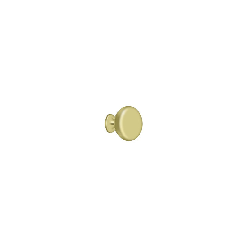 Mushroom Knob, Polished Brass