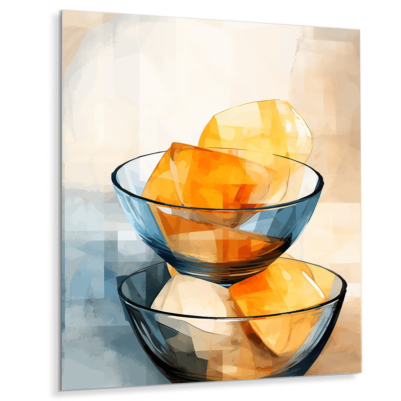 Citrus Fruit Delight II - fruits, art mural en métal, H 32 po x l 16 po x P 1 po