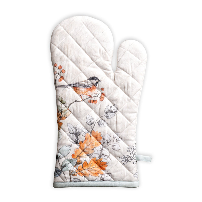 Gant de cuisine 100 % coton blanchâtre Shabby Chique Maison d'Hermine - 7,5 po x 13 po