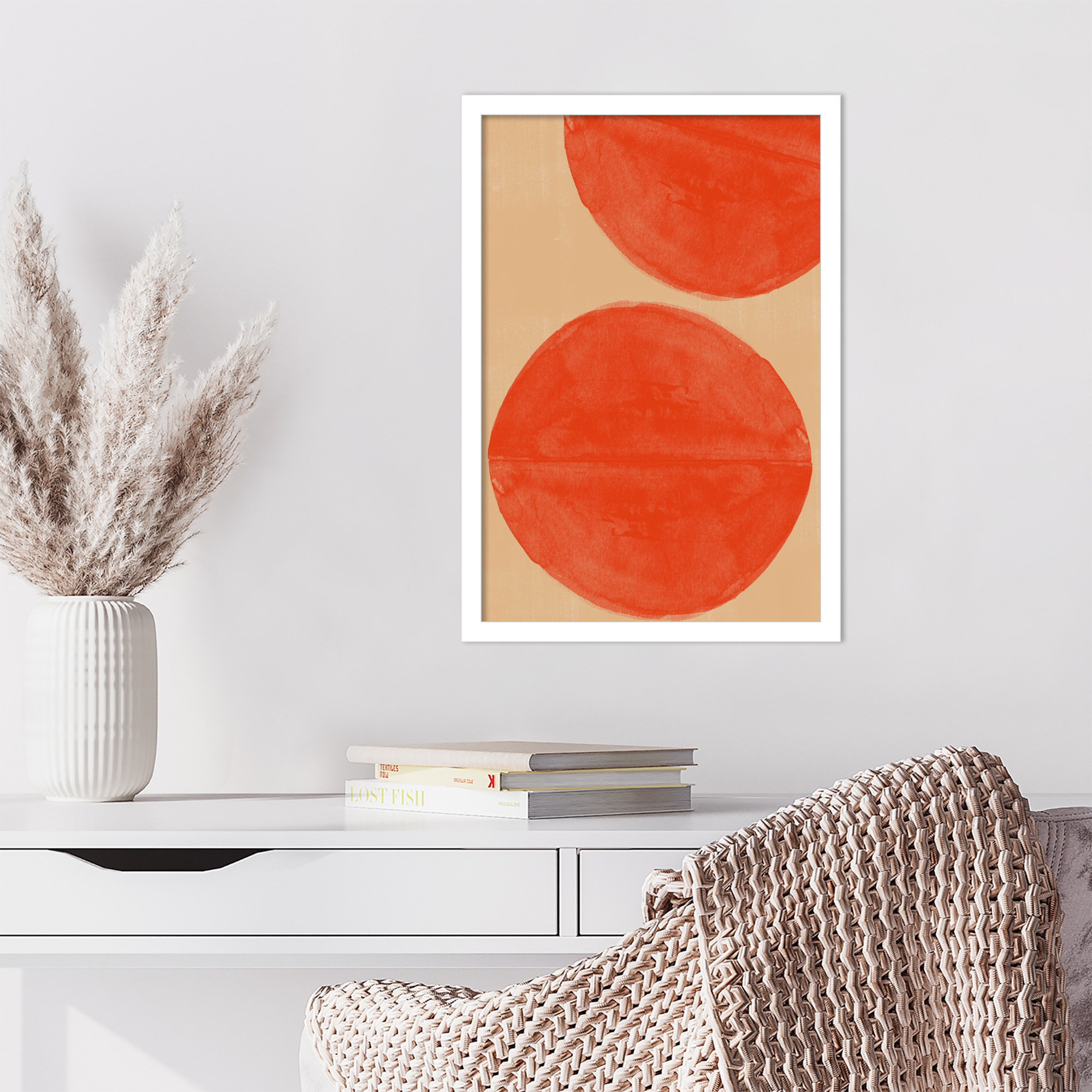 Separation by The MIUUS STUDIO Wood Framed Wall Art Print, 21" H x 15" W, White