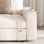 Causeuse modulaire 81,1 po, causeuse modulaire confortable, 2 sièges profonds et 2 repose-pieds avec rangement