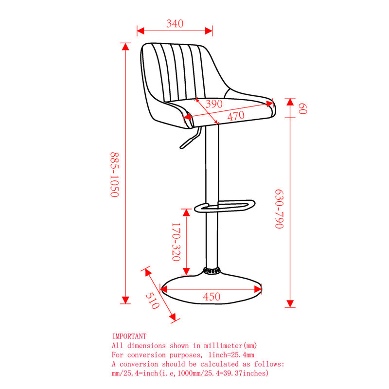 Tabouret de bar Castleman, Blanc