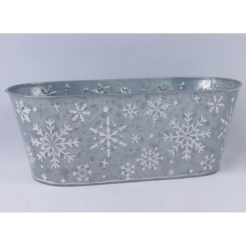 Embossed Snowflakes Bucket