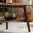 Simple solid oak tea table-1847826365