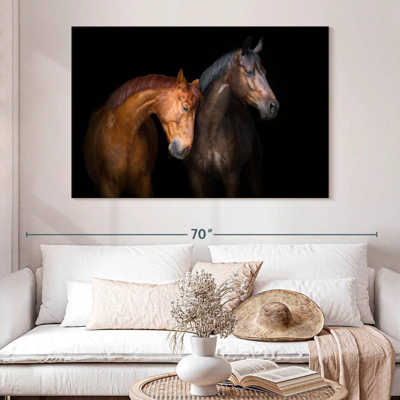 Brampt Horse Duo, 34" H x 51" W