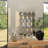 Mahnaz Metal Gold Wall Mirror with Diamond and Hexagon Shaped Mirrors