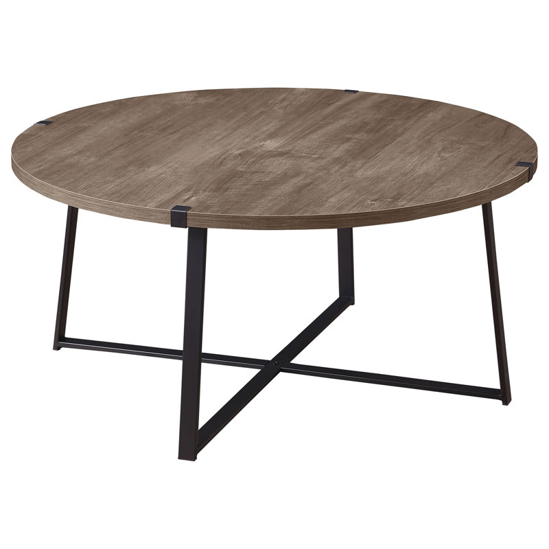 Table basse ronde en bois d'ingénierie