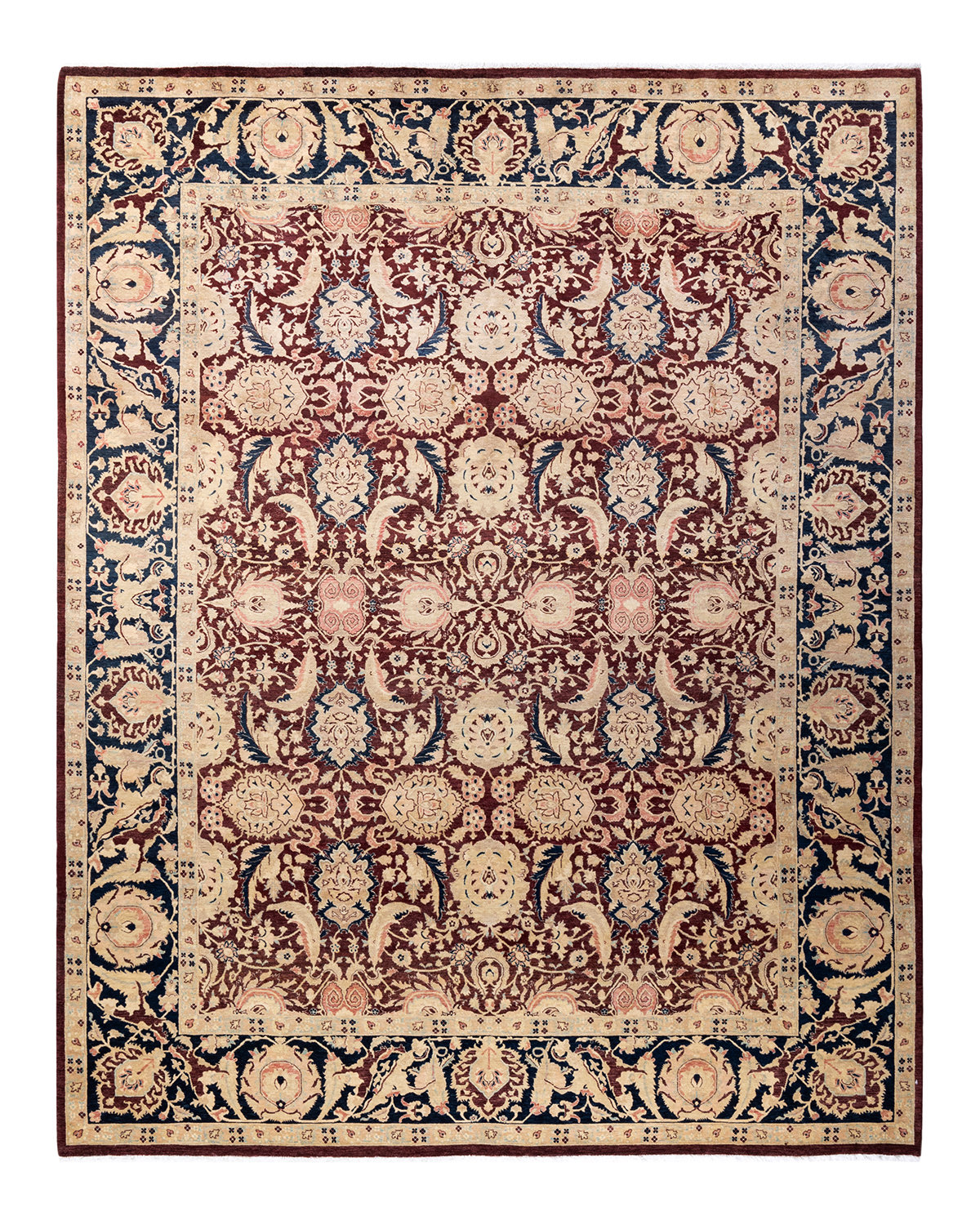 Tan Red Rugs The Twillery Co.® Keenan One-of-a-Kind Traditional Hand-Knotted Red ...