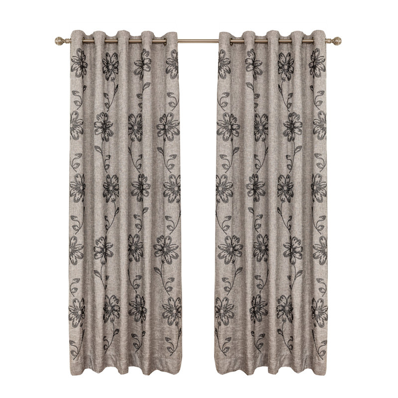 Bishan Extra Wide Semi Sheer Set, Gray