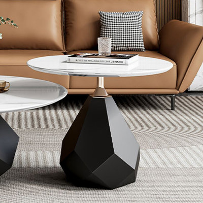 Simple creative rock plate round tea table