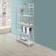 Étagère de rangement autoportante à 5 niveaux en acier inoxydable pour salles de bain, salons, toilettes, bureaux, cuisines