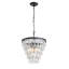 Lustre rond à 4 niveaux 14 "en forme de larme en cristal Kabresha-1762692667